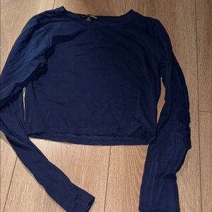 Fashion Nova Midnight Blue Long Sleeve Tee